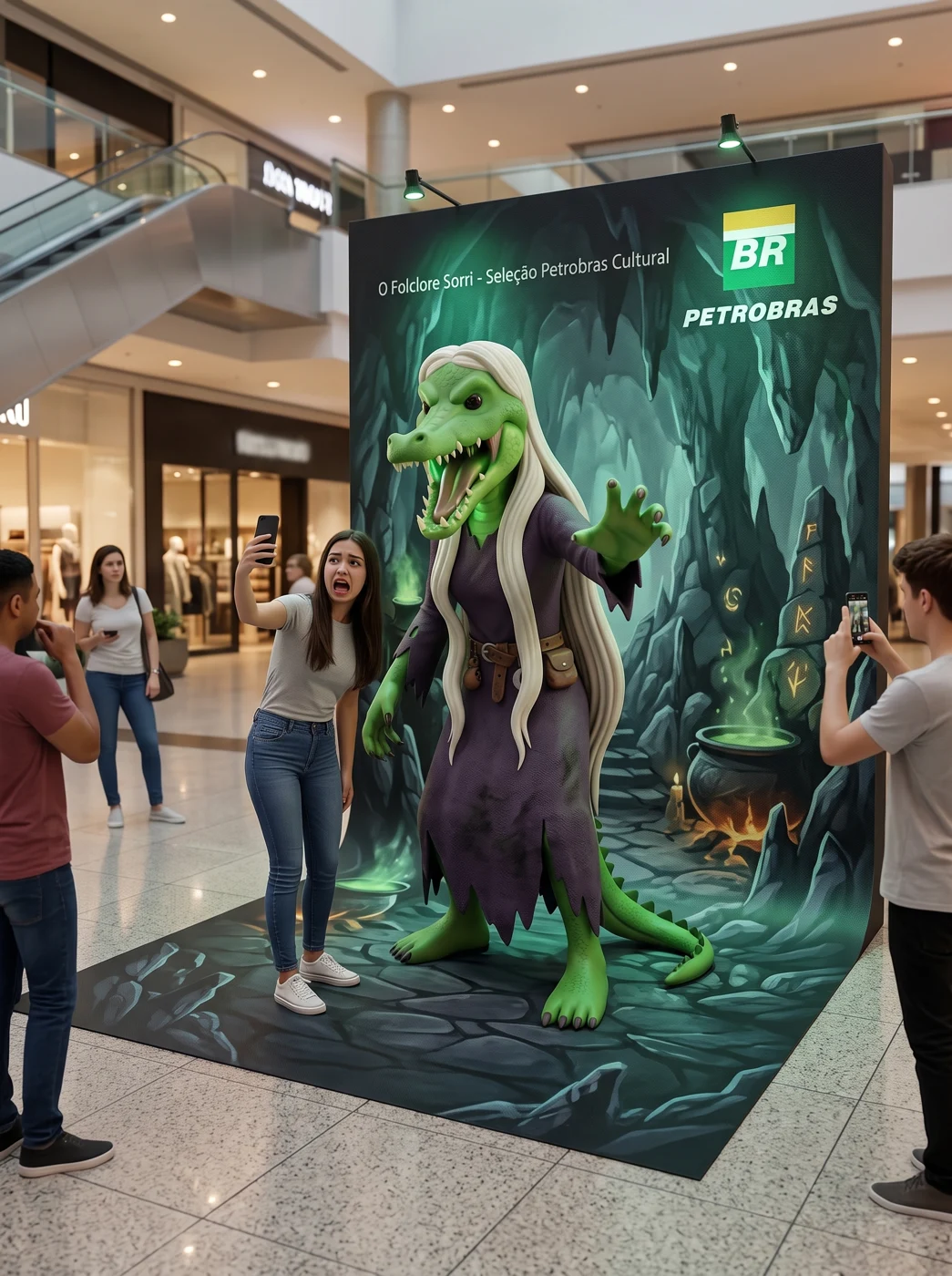 Estudo conceitual: Cuca em espaço de exposição
